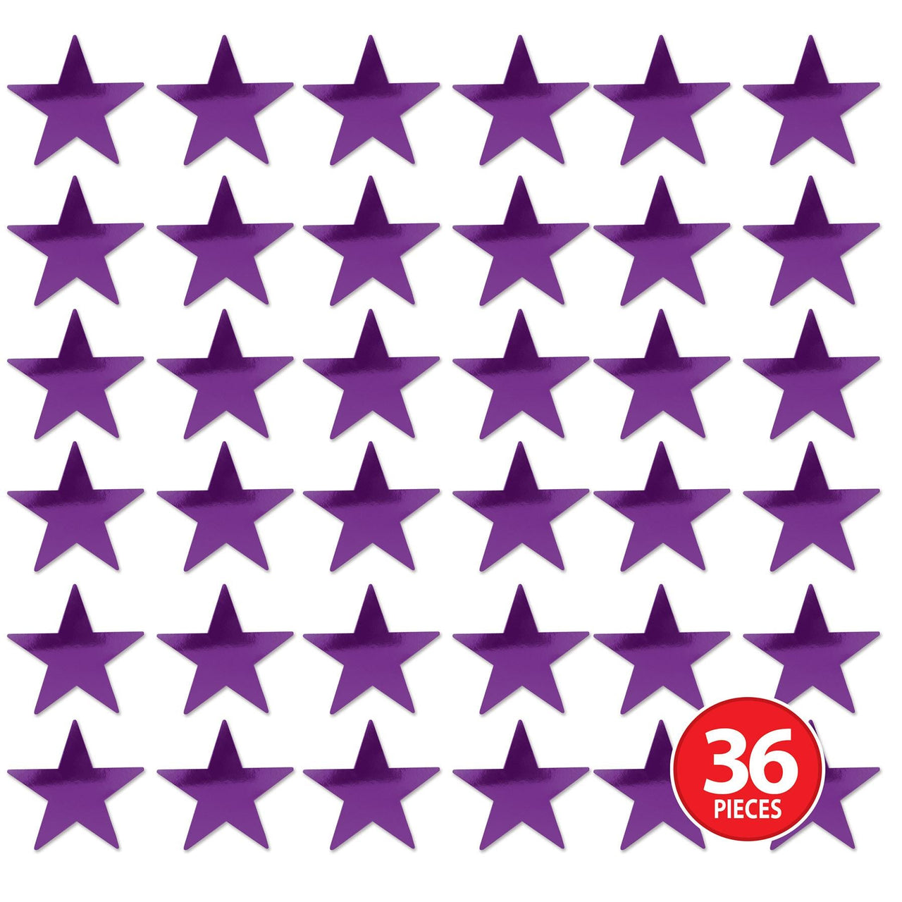 Party Decorations - Die-Cut Foil Star - purple