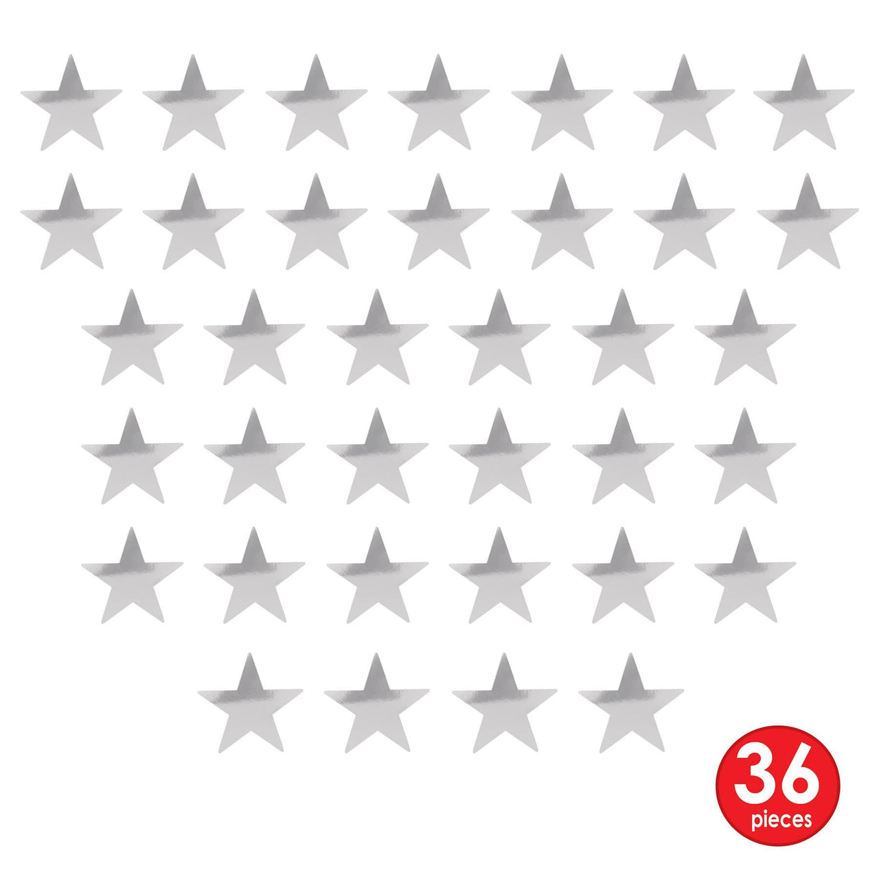 Awards Night Party Supplies - Die-Cut Foil Star - silver