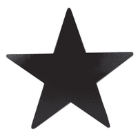 15 Inch Foil Star Party Cutout - Black - Bulk 24 Pack