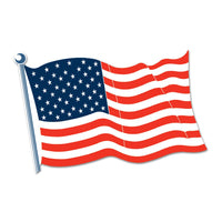 American Flag Party Cutout - Bulk 24 Pack