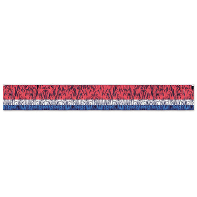 3-Ply Metallic Fringe Party Drape - red - silver - blue - Bulk 6 Pack