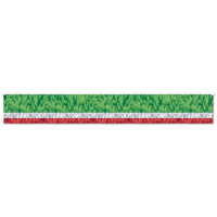 Fiesta 3-Ply Metallic Fringe Drape - red - white - green - Bulk 6 Pack