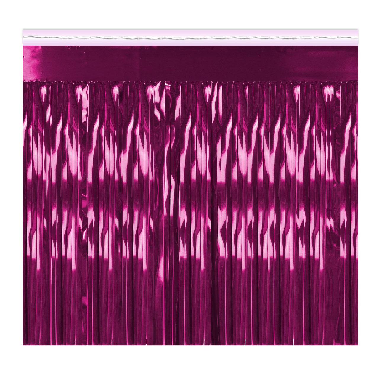 2-Ply Party Metallic Fringe Drape - cerise - Bulk 6 Pack