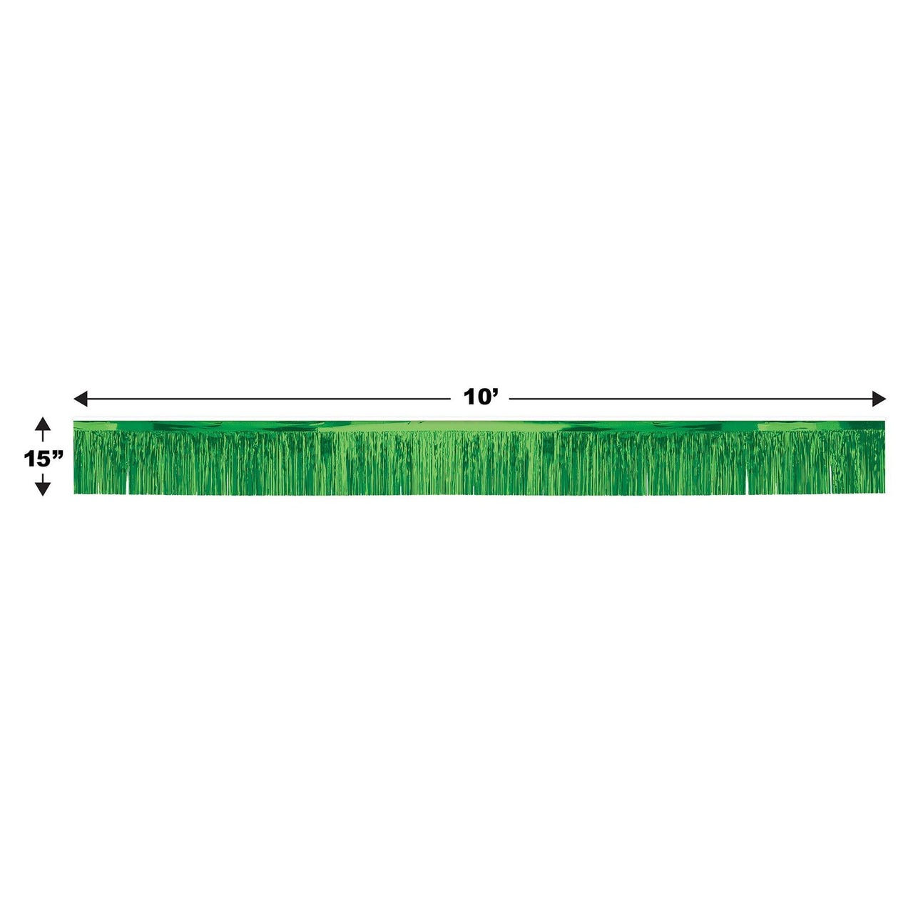 2-Ply Metallic Fringe Drape - green