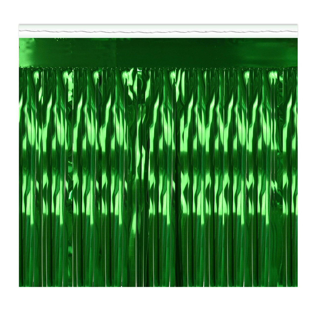 2-Ply Party Metallic Fringe Drape - green - Bulk 6 Pack