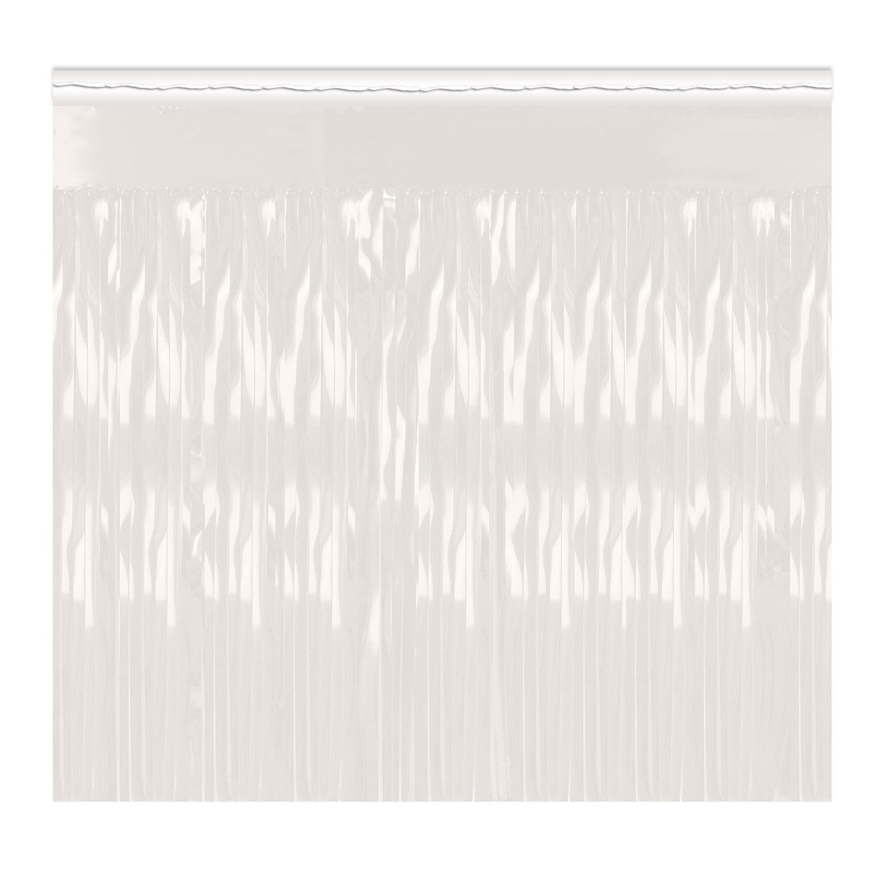 2-Ply Party Metallic Fringe Drape - white - Bulk 6 Pack