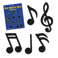Foil Musical Notes Party Silhouettes - Bulk/144 Silhouettes
