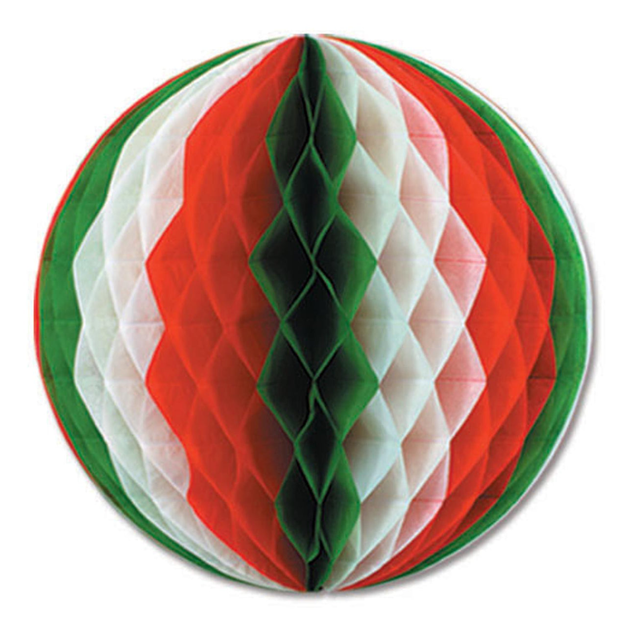 Fiesta Packaged Tissue Ball - red - white - green - Bulk/12 Tissue Balls