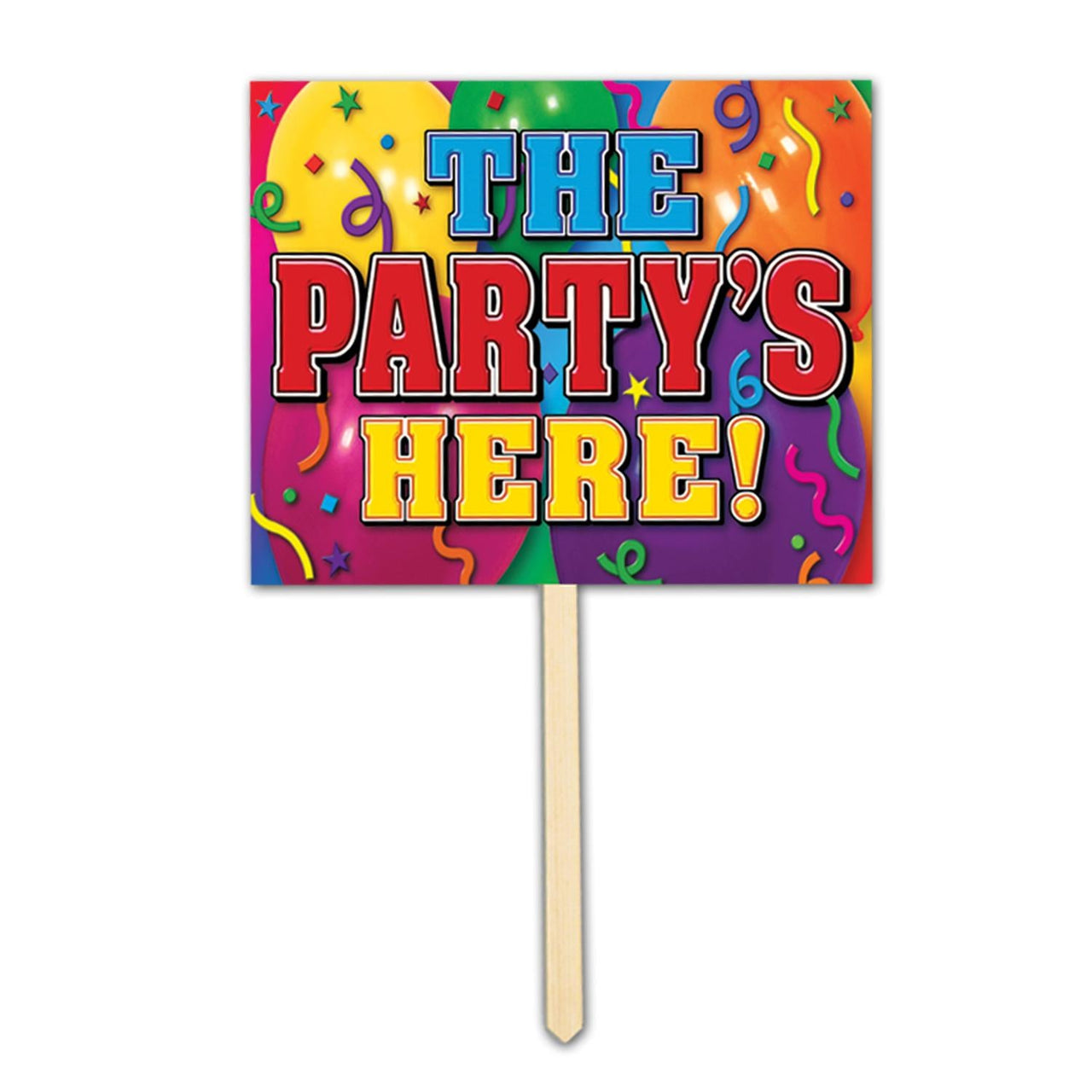 The Party's Here! Yard Sign - Bulk 6 Pack