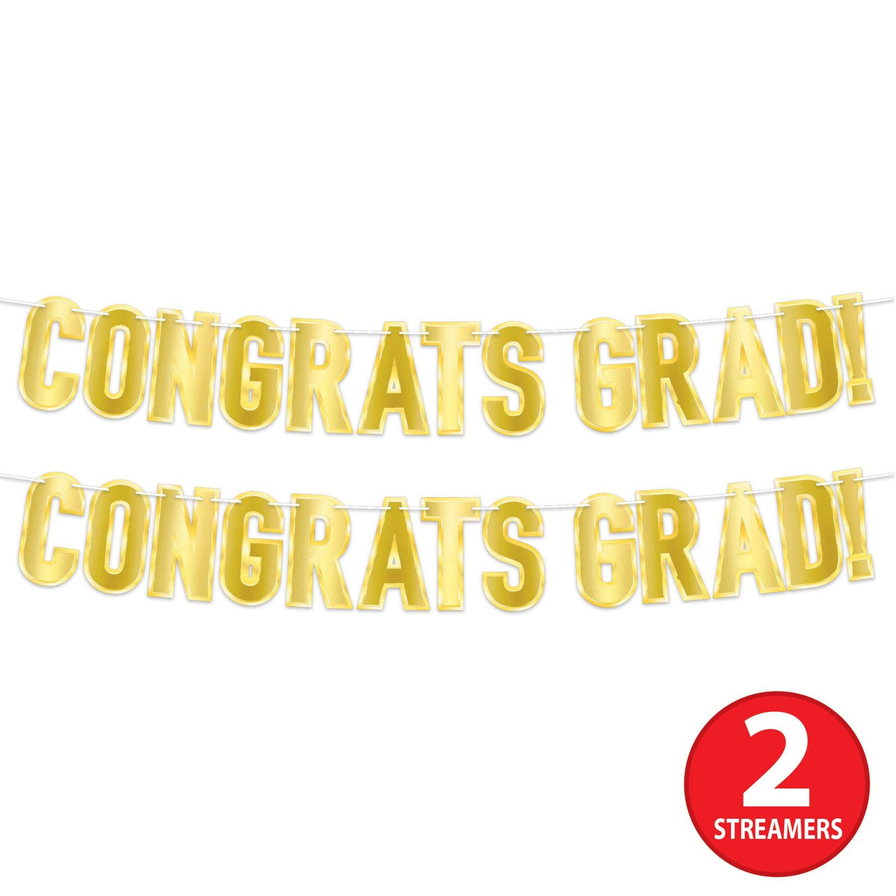 Beistle Foil Congrats Grad! Streamer