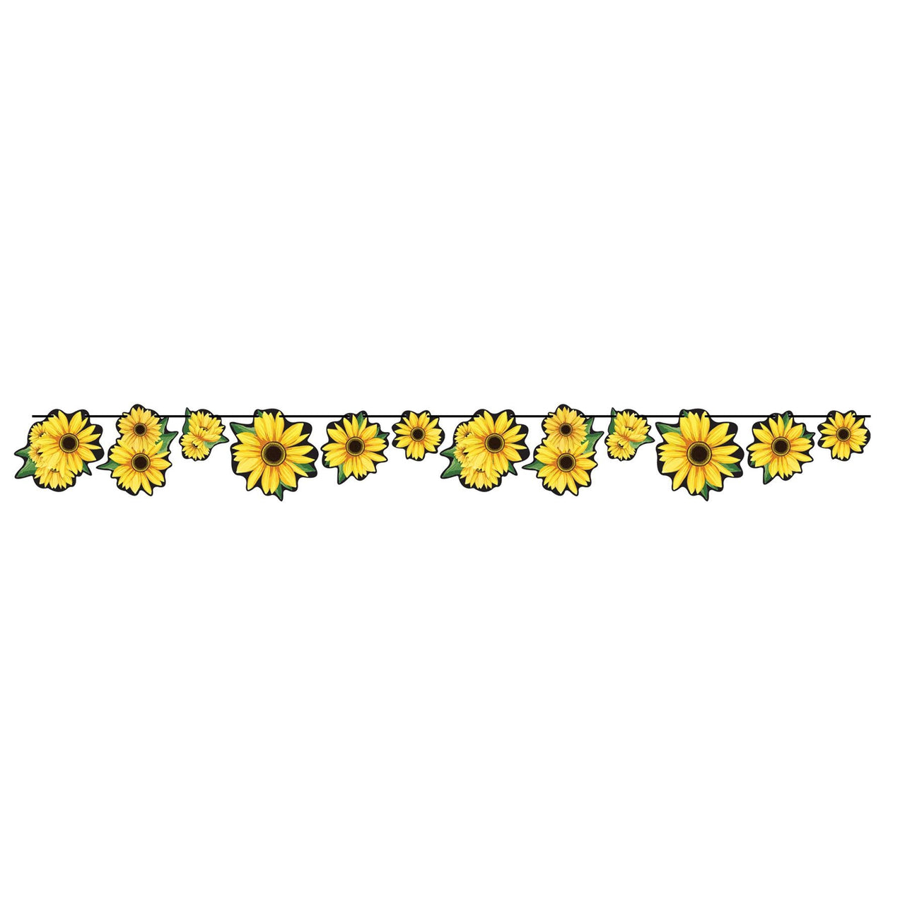 Sunflower Party Streamer - Bulk 12 Pack