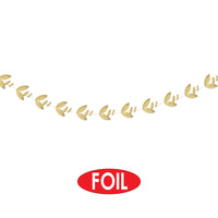 Bulk Gold Foil Leaves Garland (12 Pkgs Per Case) by Beistle