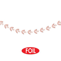 Bulk Rose Gold Foil Leaves Garland (12 Pkgs Per Case) by Beistle