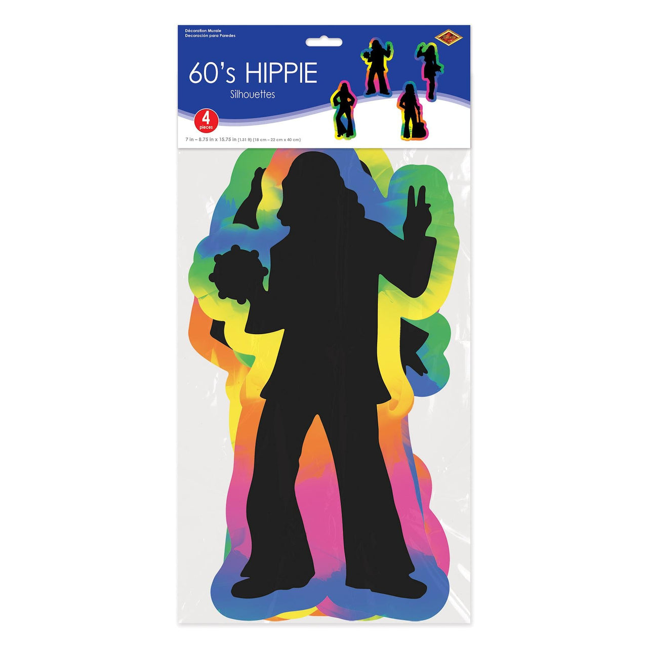 Beistle 60's Hippie Silhouettes