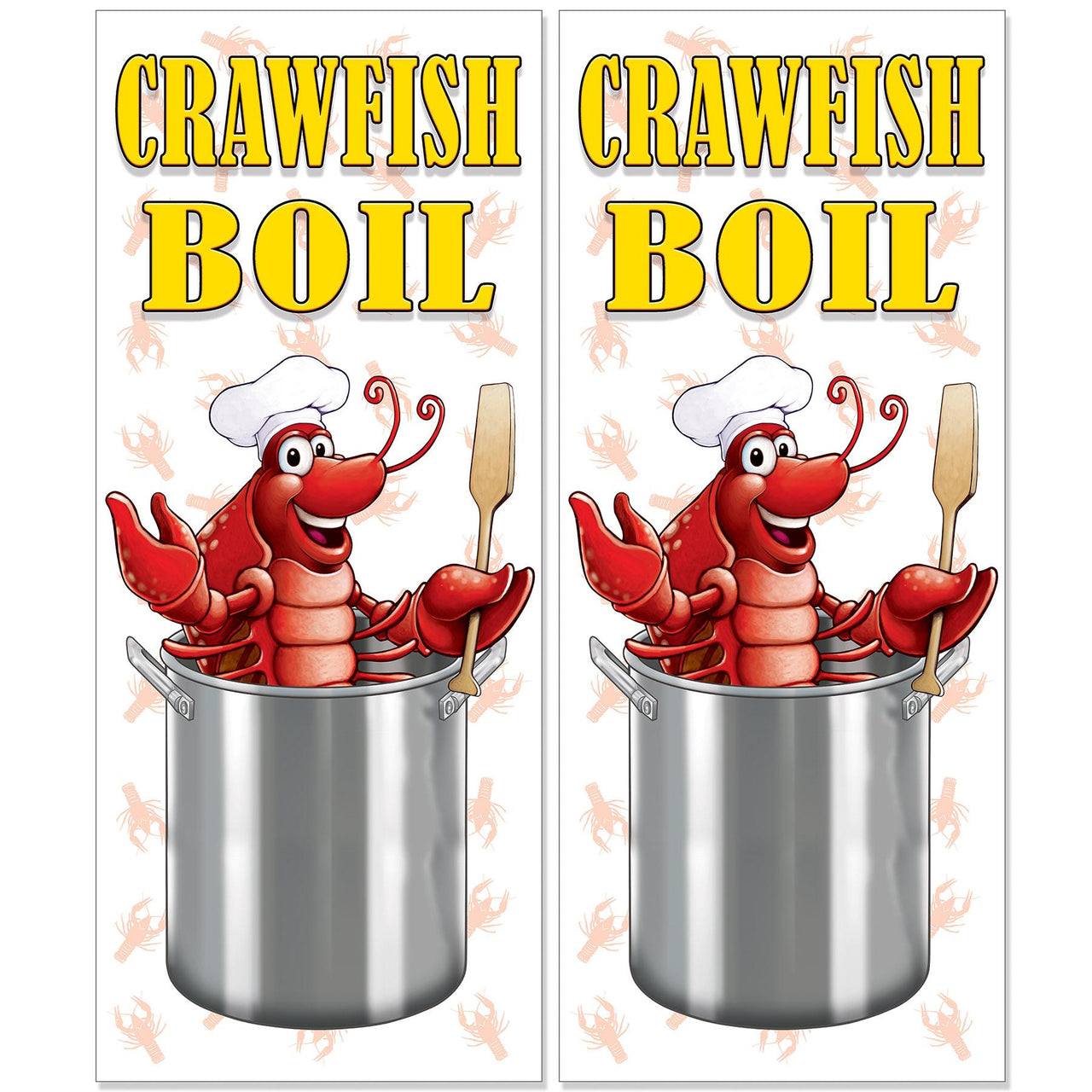 Bulk Mardi Gras Crawfish Boil Door Cover (12 Pkgs Per Case) by Beistle