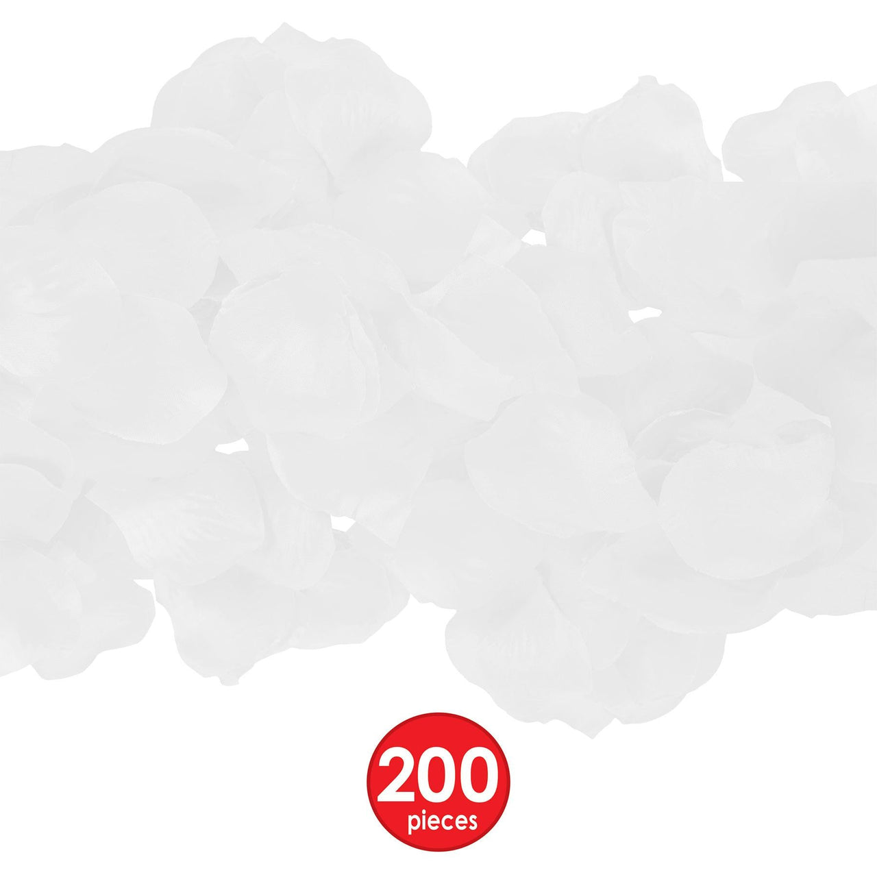 Bulk White Fabric Rose Petals (12 Pkgs Per Case) by Beistle