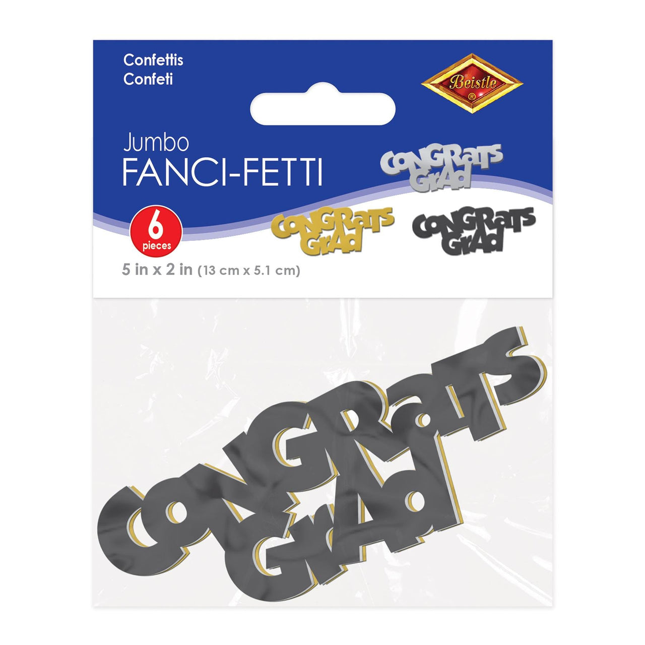 Bulk Jumbo Congrats Grad Confetti (12 Pkgs Per Case) by Beistle
