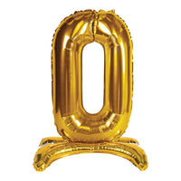 Self-Standing Balloon Number 0 - Bulk 6 Pack