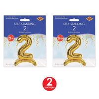 Bulk Self-Standing Balloon Number 2 (6 Pkgs Per Case) by Beistle
