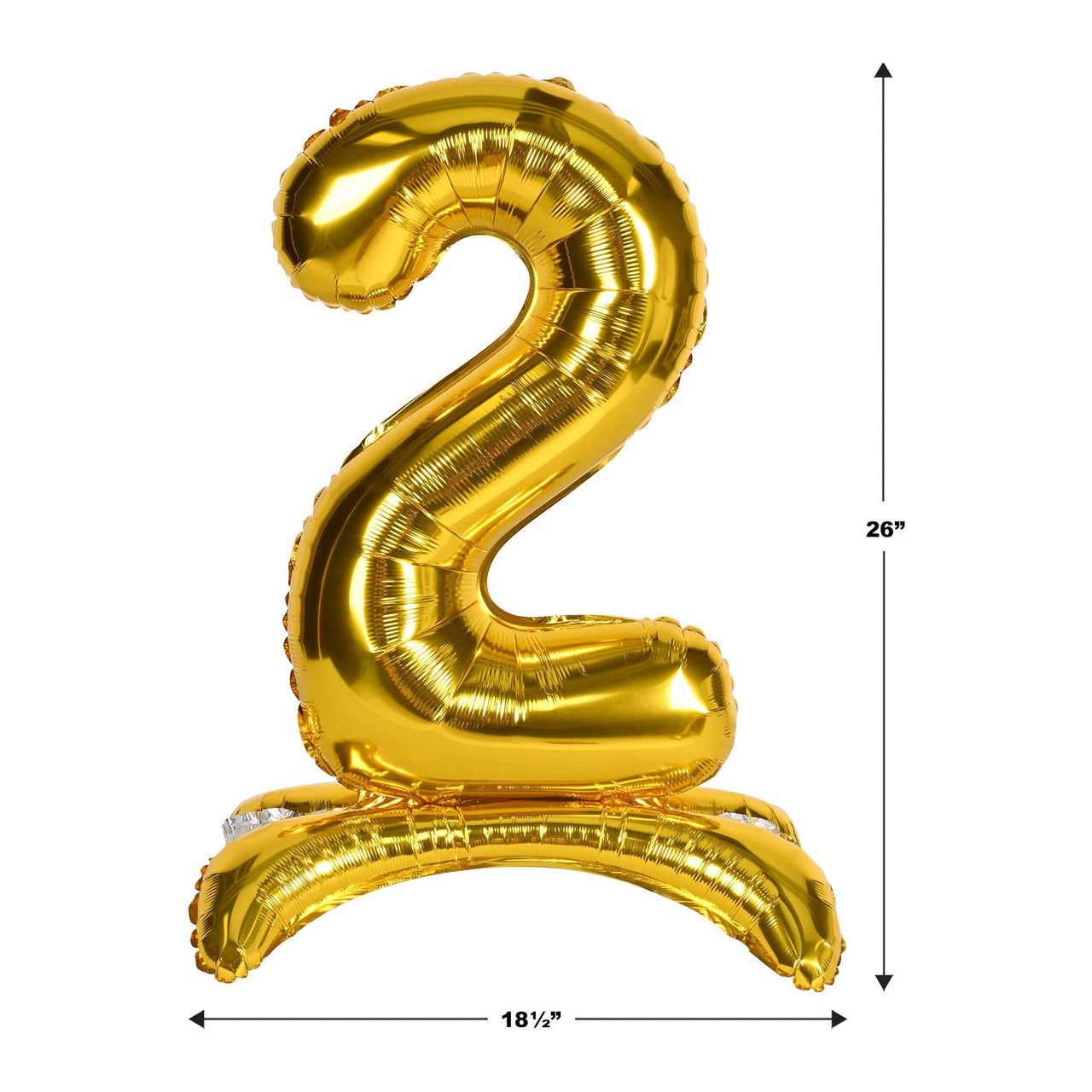 Bulk Self-Standing Balloon Number 2 (6 Pkgs Per Case) by Beistle