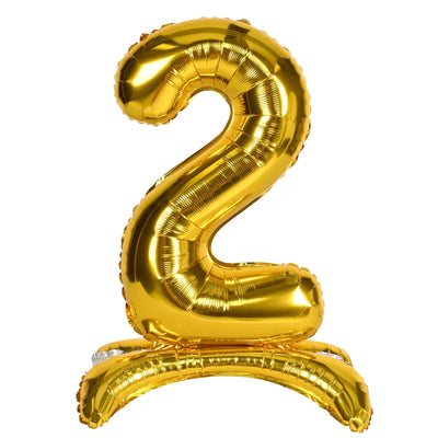 Self-Standing Balloon Number 2 - Bulk 6 Pack