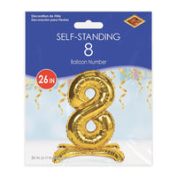 Bulk Self-Standing Balloon Number 8 (6 Pkgs Per Case) by Beistle