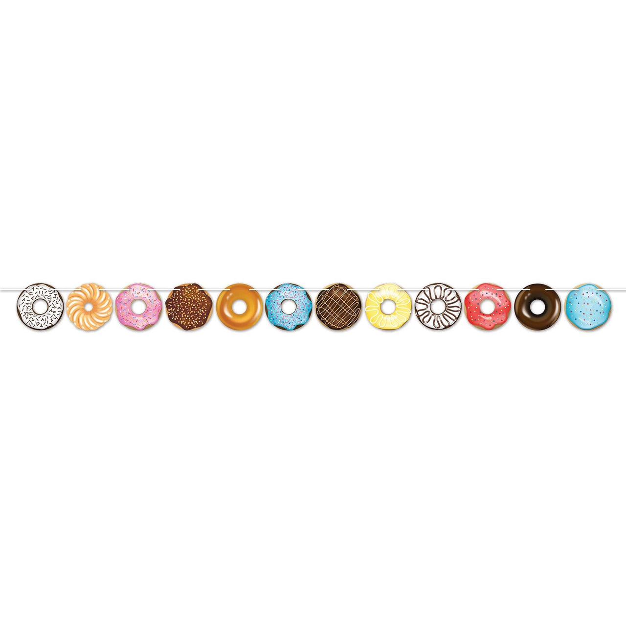 Donut Party Streamer - Bulk 12 Pack