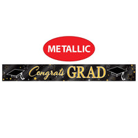 Beistle Metallic Congrats Grad Banner