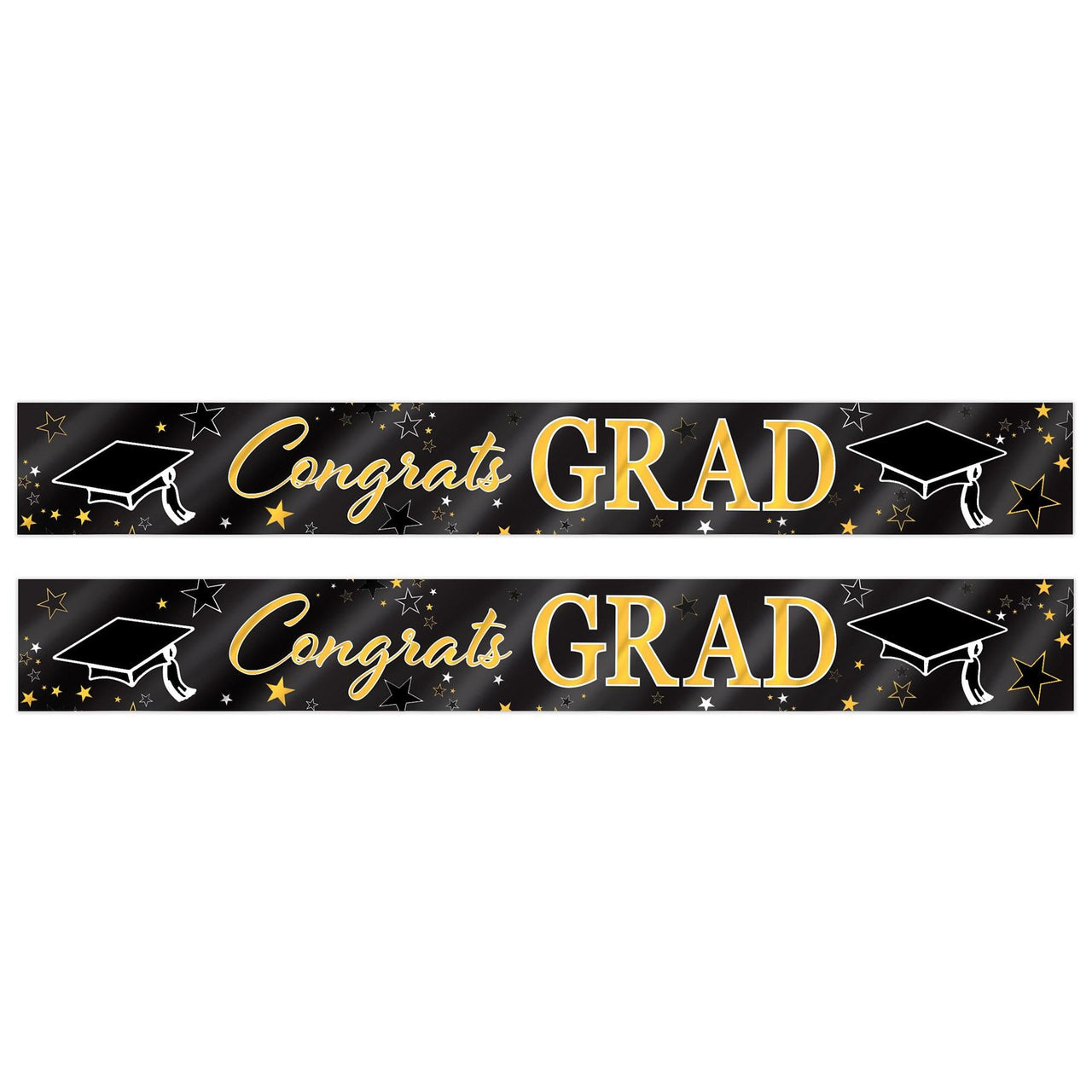 Beistle Metallic Congrats Grad Banner