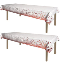 Bulk Rose Gold Metallic Polka Dots Tablecover (12 Pkgs Per Case) by Beistle