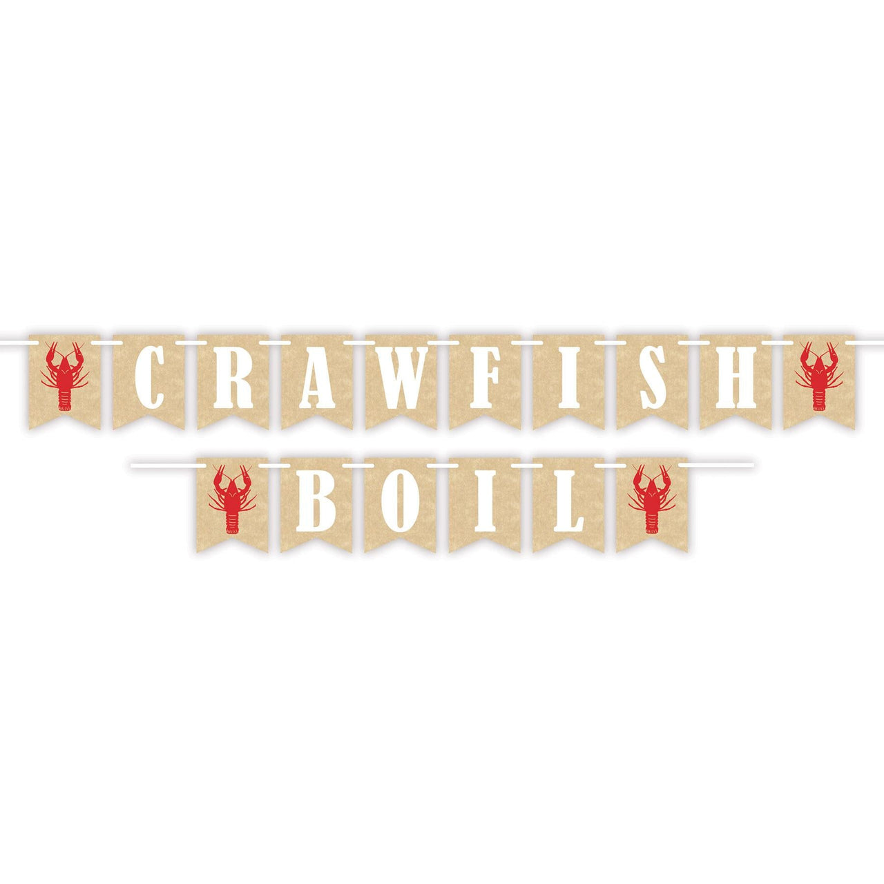 Mardi Gras Crawfish Boil Streamer - Bulk 12 Pack