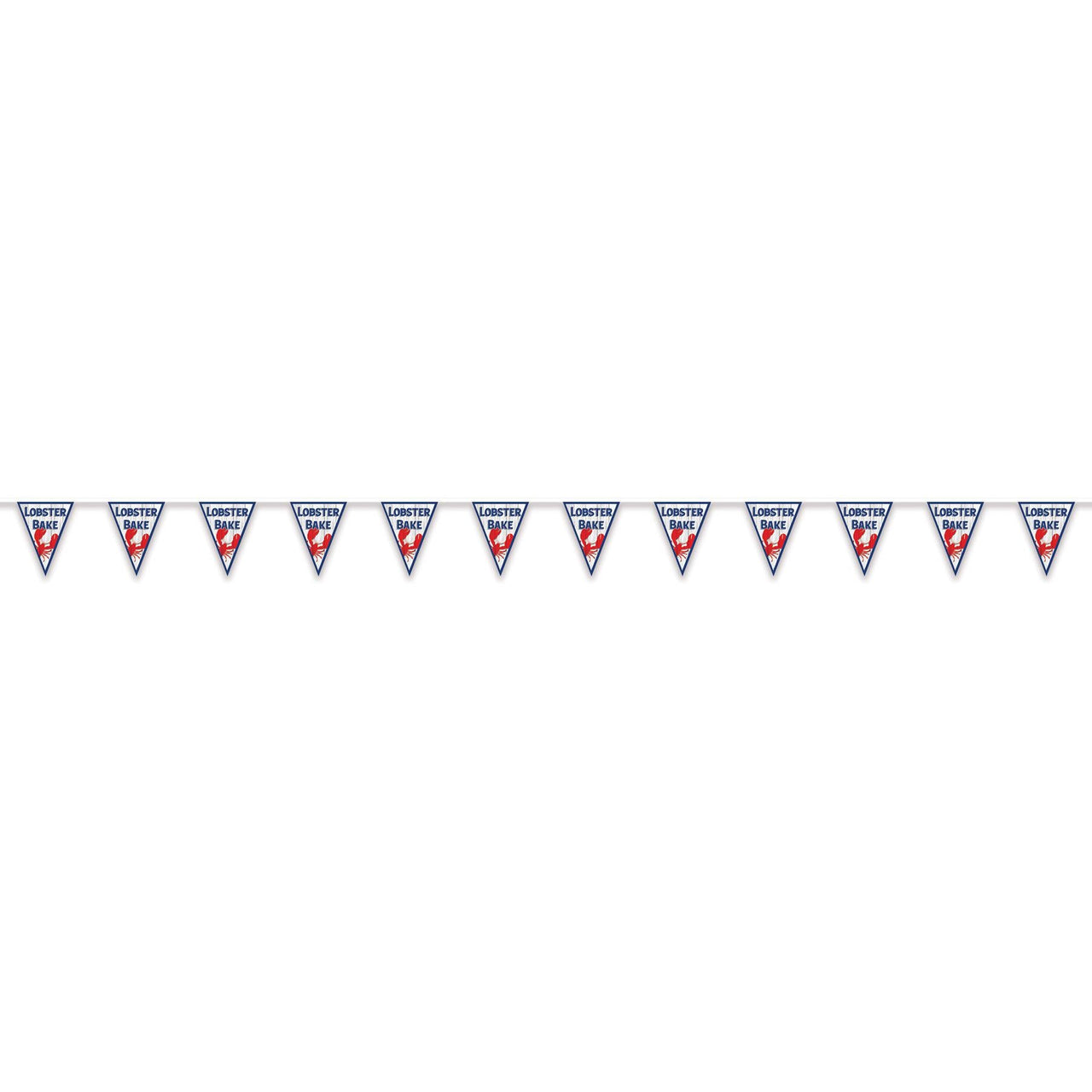 Lobster Bake Pennant Banner - Bulk 12 Pack
