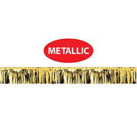 Beistle Metallic Fringe Banner Gold