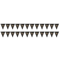 Bulk Metallic Congrats Grad Pennant Banner (12 Pkgs Per Case) by Beistle
