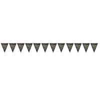 Metallic Congrats Grad Graduation Party Pennant Banner - Bulk 12 Pack