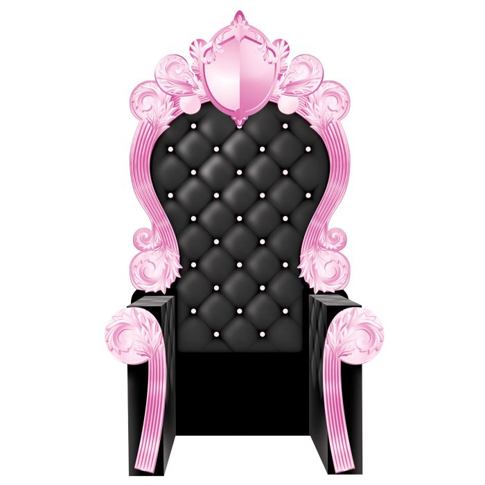 Pink and Black 3-D Prom Throne Prop (1 per package)
