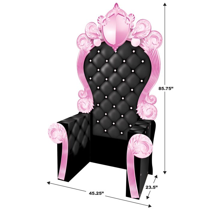 Pink and Black 3-D Prom Throne Prop (1 per package)