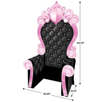 Pink and Black 3-D Prom Throne Prop (1 per package)