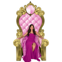 Pink and Black 3-D Prom Throne Prop (1 per package)