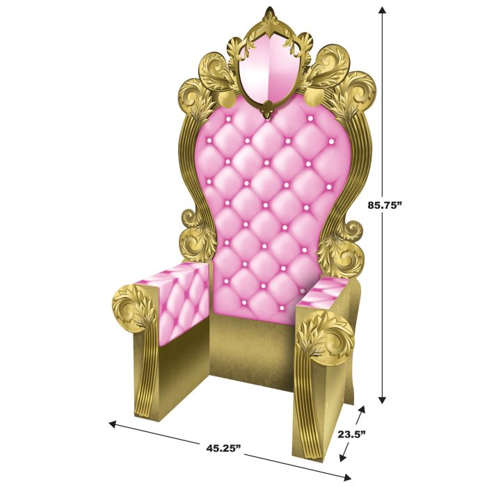 Pink and Gold 3-D Prom Throne Prop (1 per package)