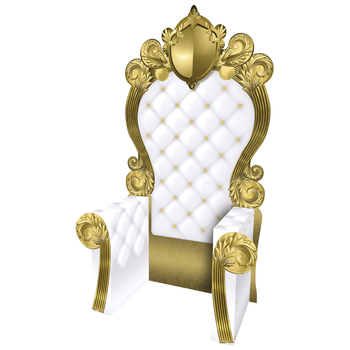 White and Gold 3-D Prom Throne Prop 1 Package | Beistle ...