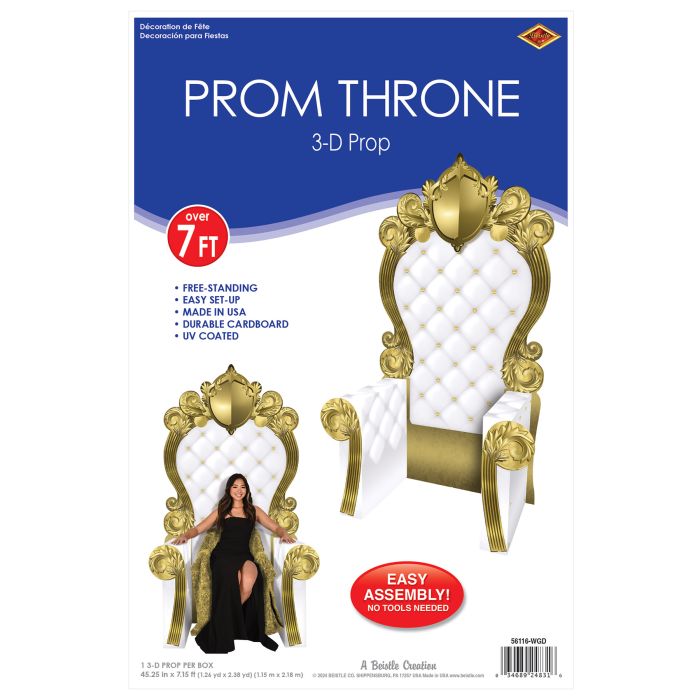 Silver 3-D Prom Throne Prop (1 per package)