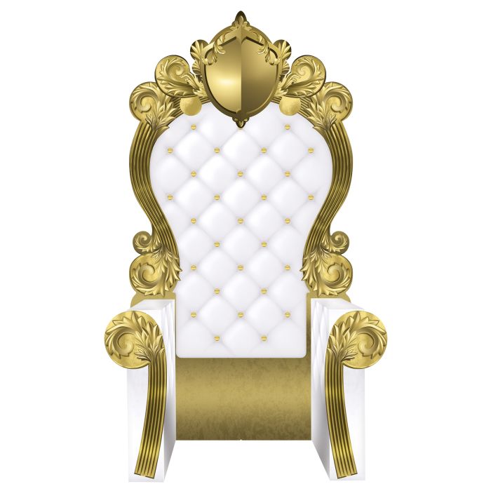 White and Gold 3-D Prom Throne Prop (1 per package)