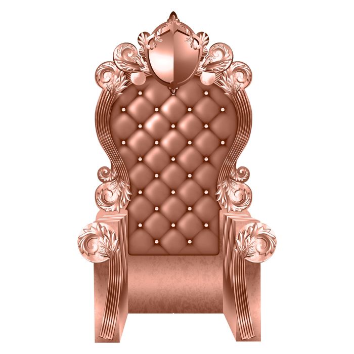 Rose Gold 3-D Prom Throne Prop (1 per package)