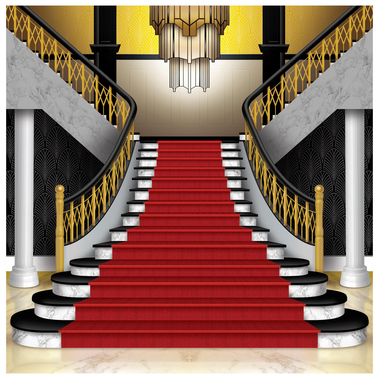 Red Carpet Grand Staircase Party Photo Prop