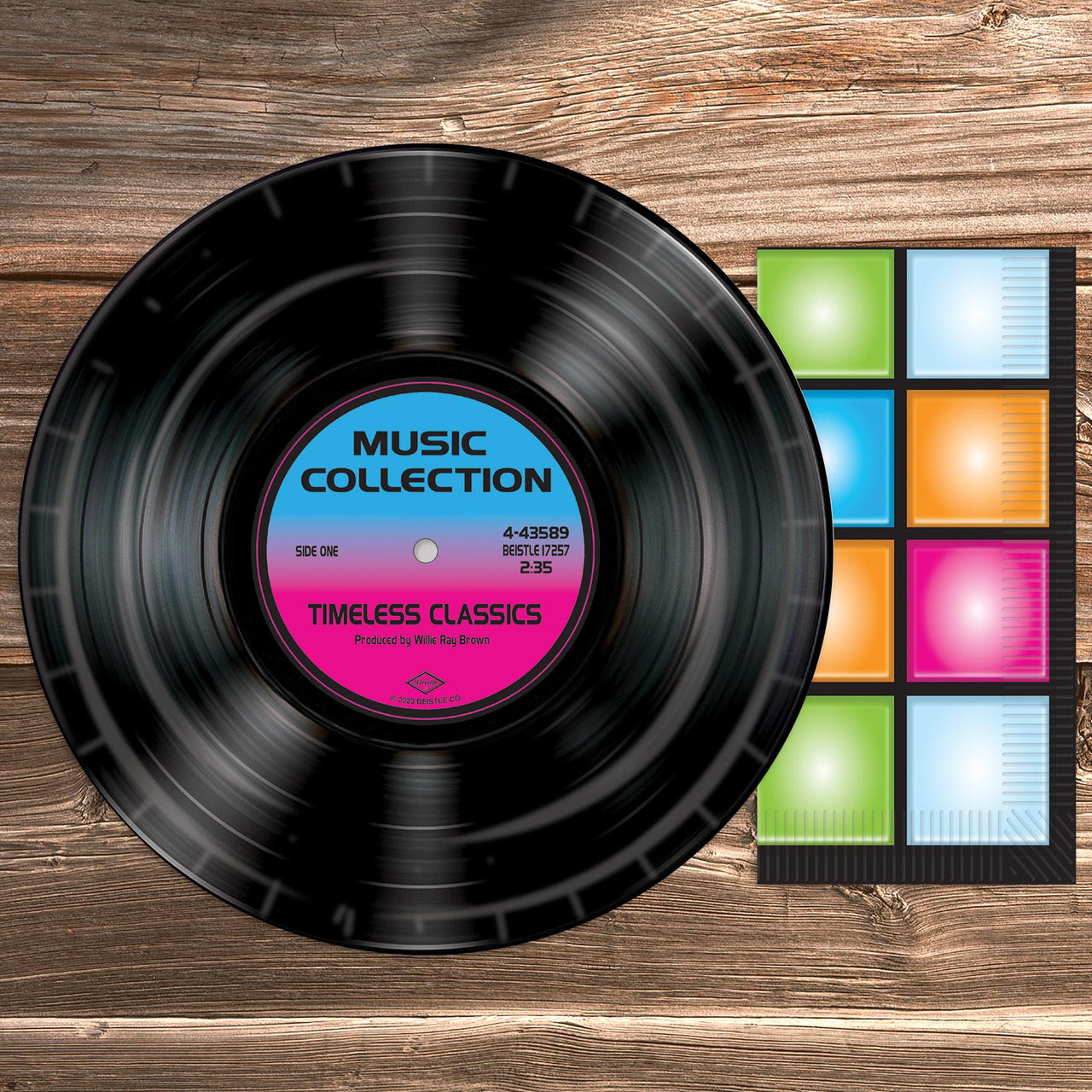 Beistle Record Plates (8/Pkg) - 9 Inch