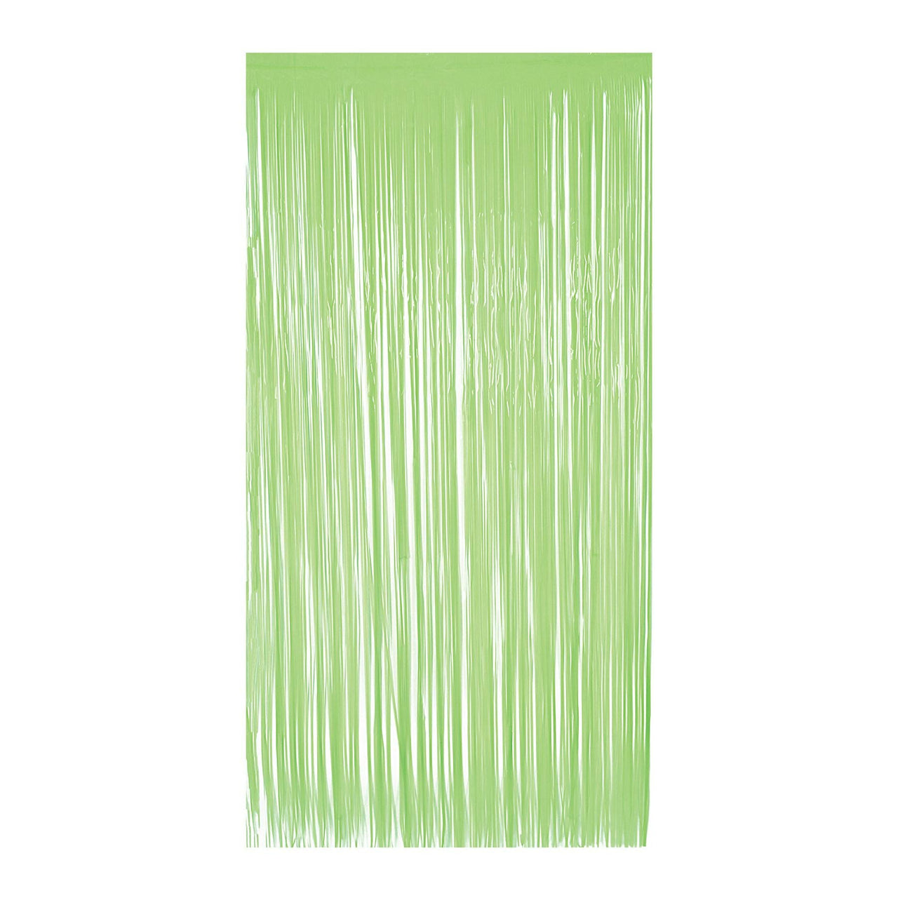 1-Ply Plastic Fringe Curtain neon lime - Bulk 6 Pack