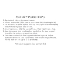 Beistle Balloon Mosaic Number 3 Frame - White - 32 inch x 22.5 inch - Balloon Accessories