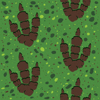 Beistle Dinosaur Tracks Runner - 24 inch x 10 Feet, Dinosaur Theme Party, 1/pkg, 6/case