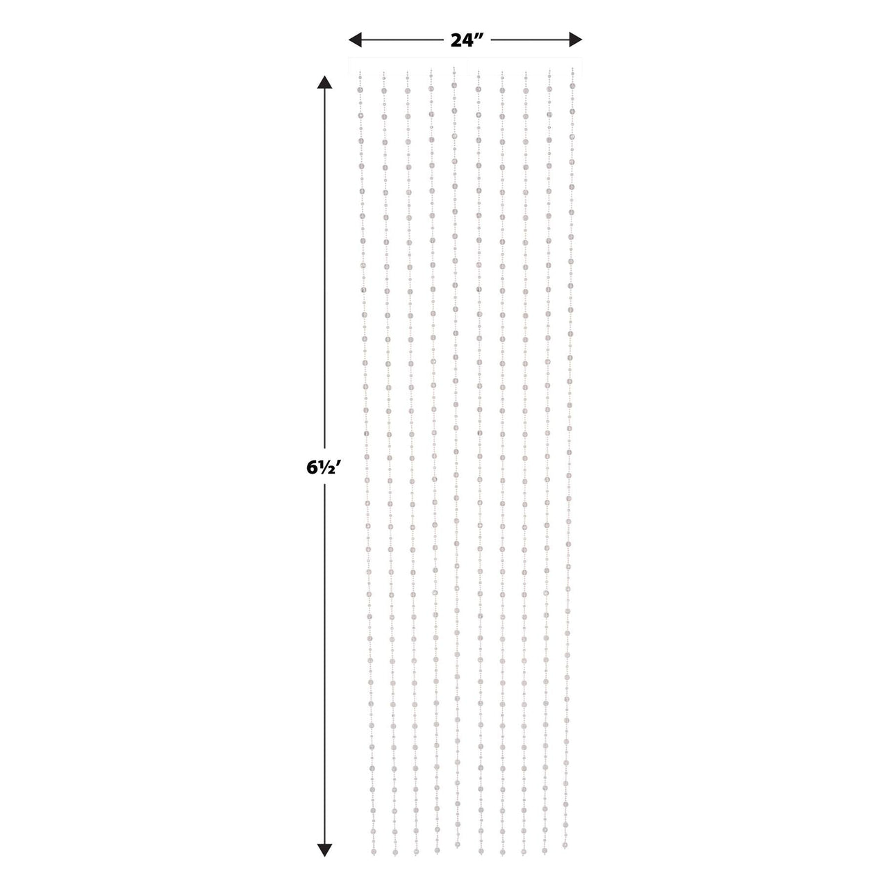 Bead Curtain - Clear - 78 inch x 24 inch - Novelty Curtains
